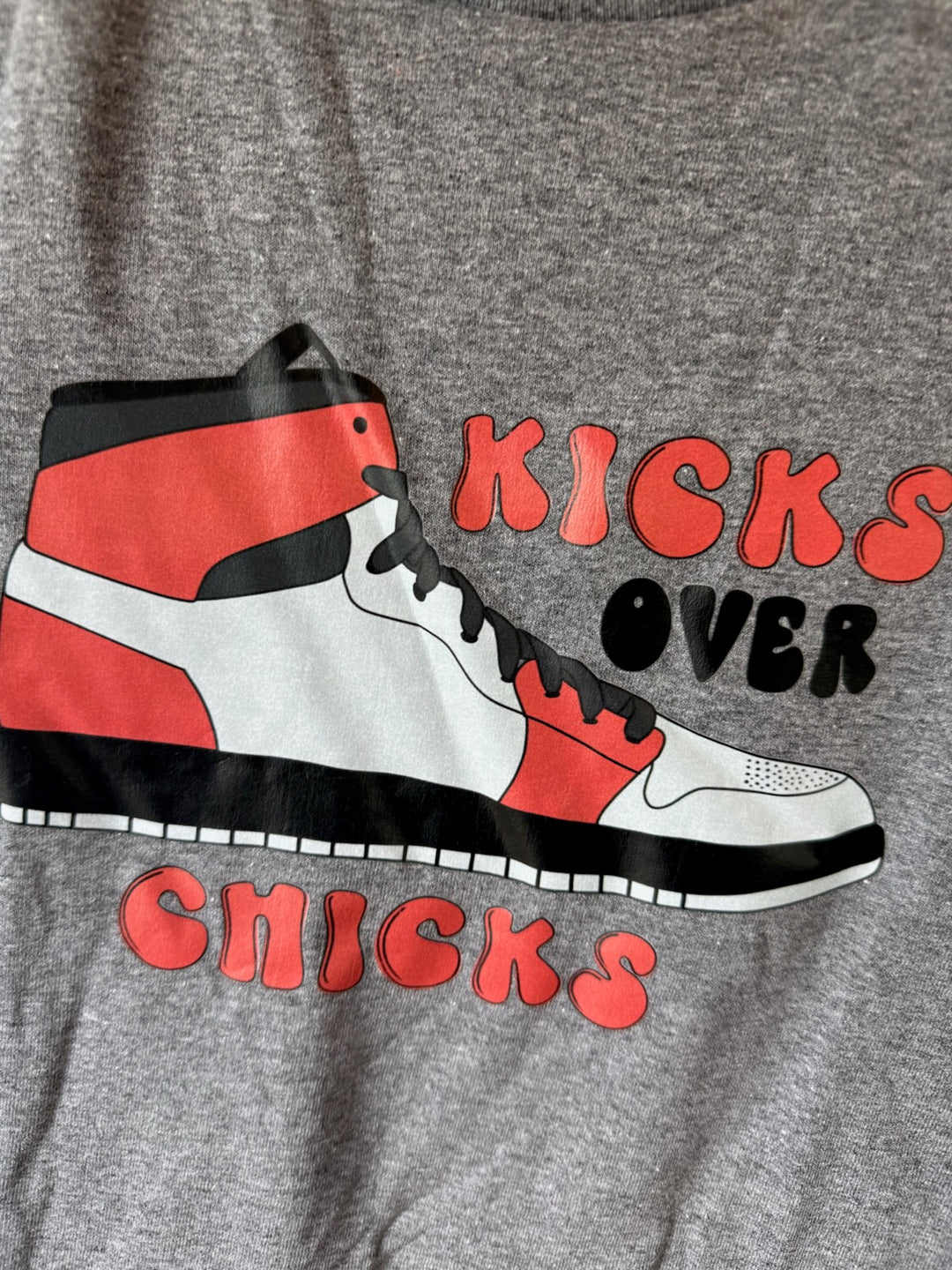 KICKS OVER CHICKS VALENTINES KIDS TEE