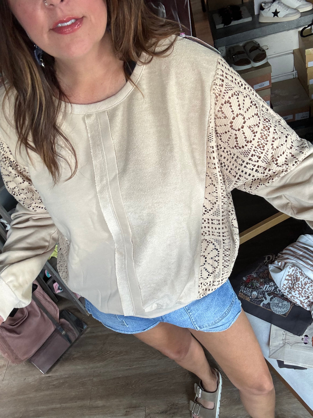 LACE & LATTE SWEATSHIRT