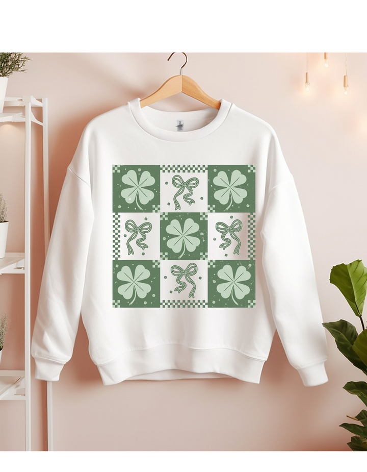 CLOVERS & BOWS CREW/TEE