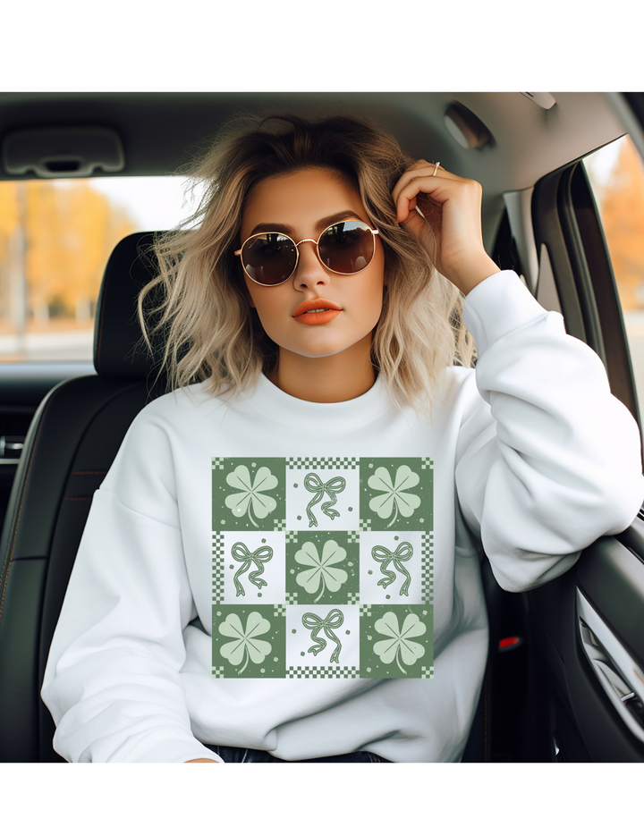 CLOVERS & BOWS CREW/TEE