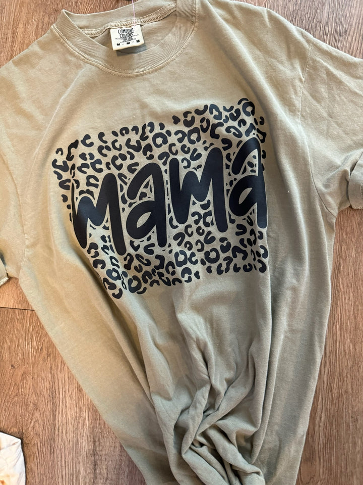 KHAKI CHEETAH MAMA TEE