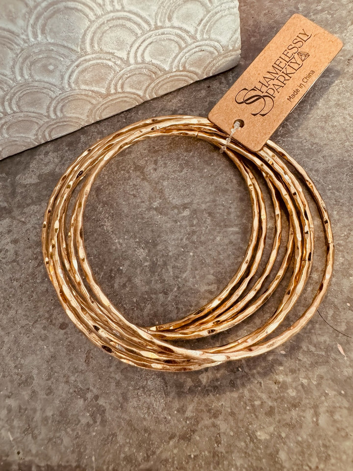 GOLD HAMMERED BANGLES