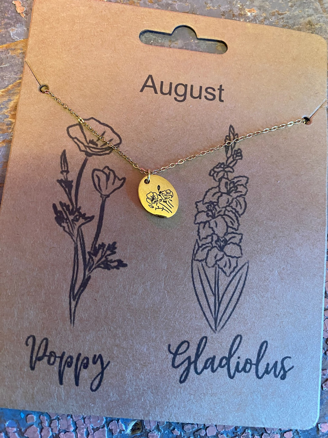 BIRTH MONTH FLOWER NECKLACE