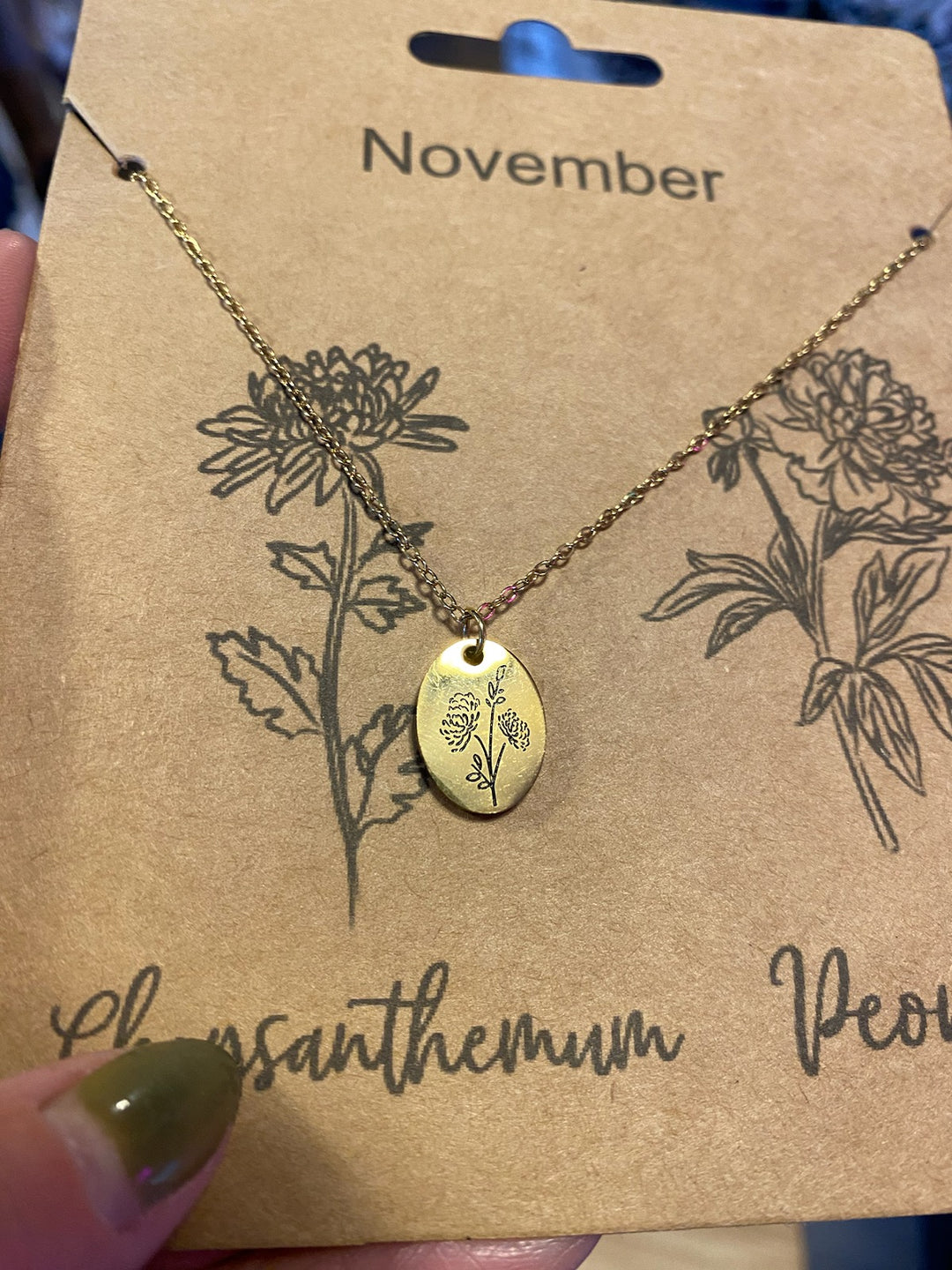 BIRTH MONTH FLOWER NECKLACE