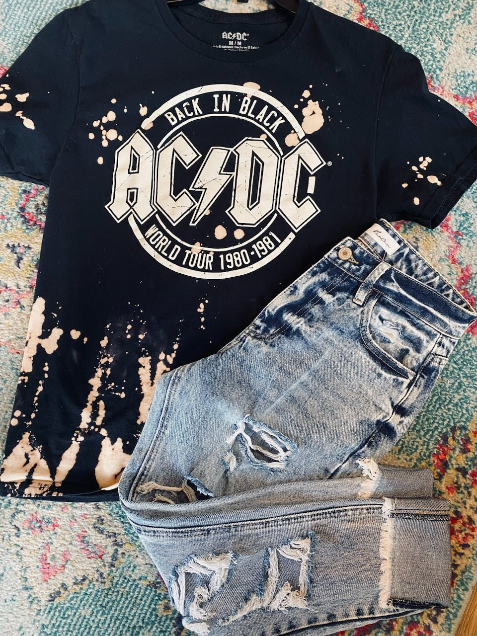 ACDC BLEACHED TEE