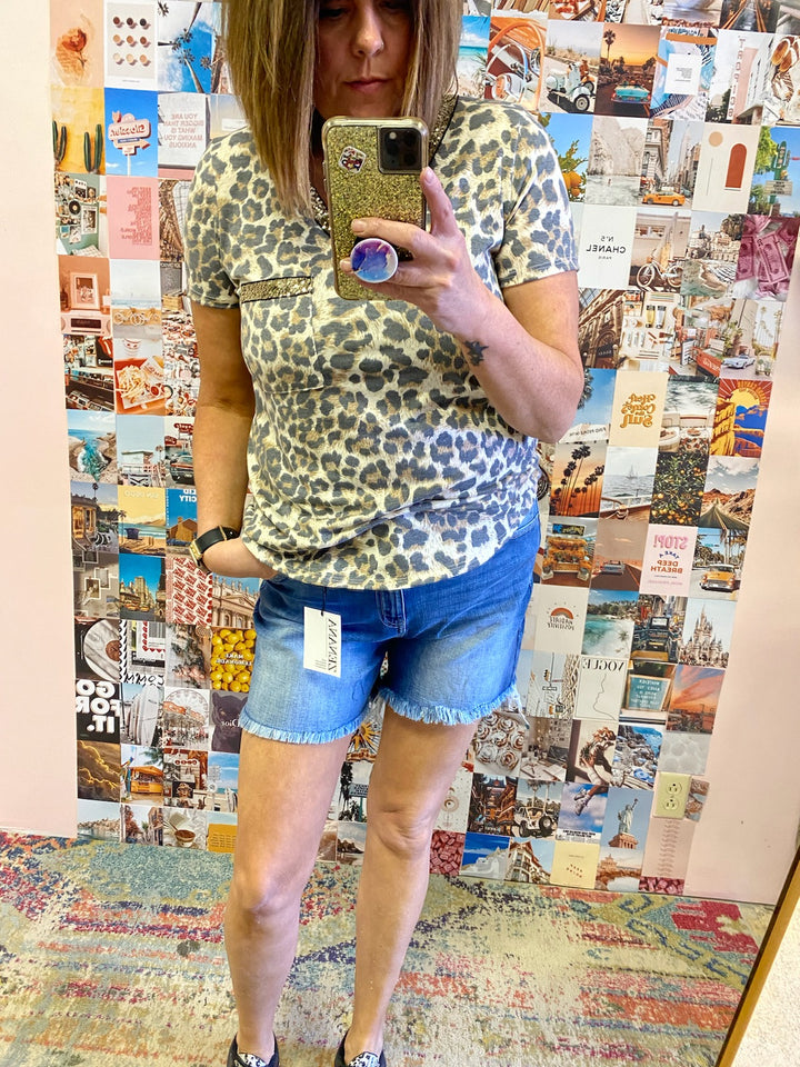 DAISY FRINGE DENIM SHORTS