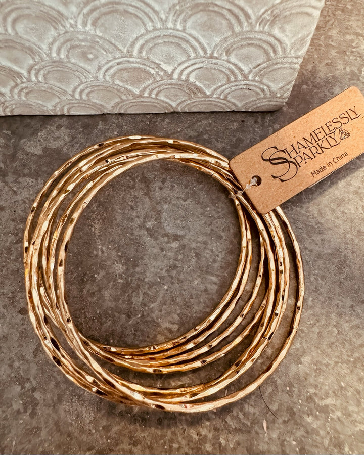 GOLD HAMMERED BANGLES