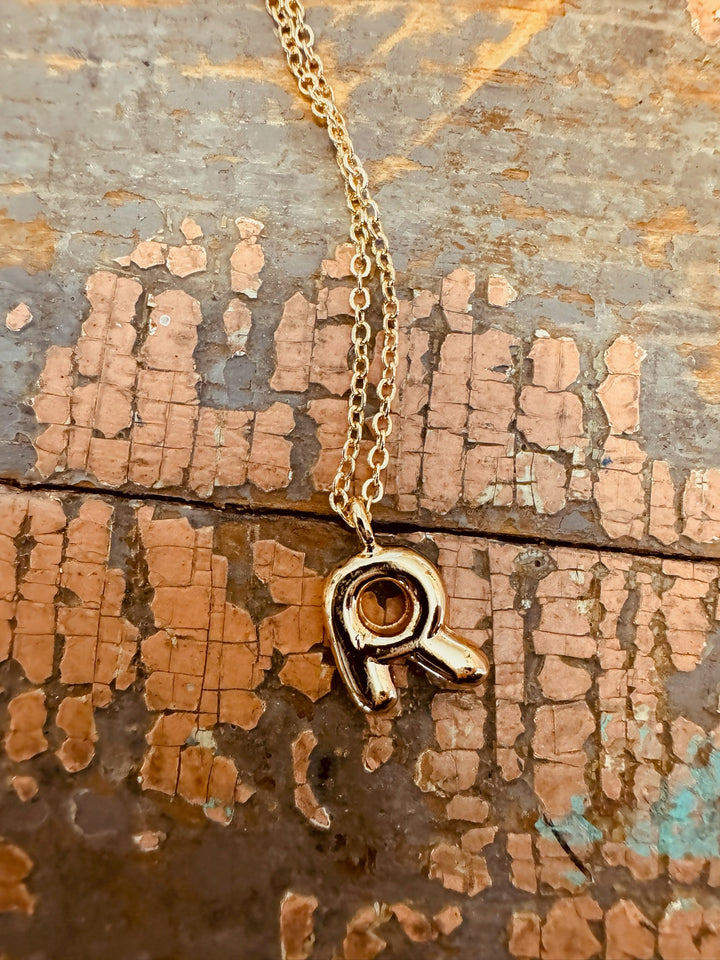 BUBBLE INITIAL NECKLACE