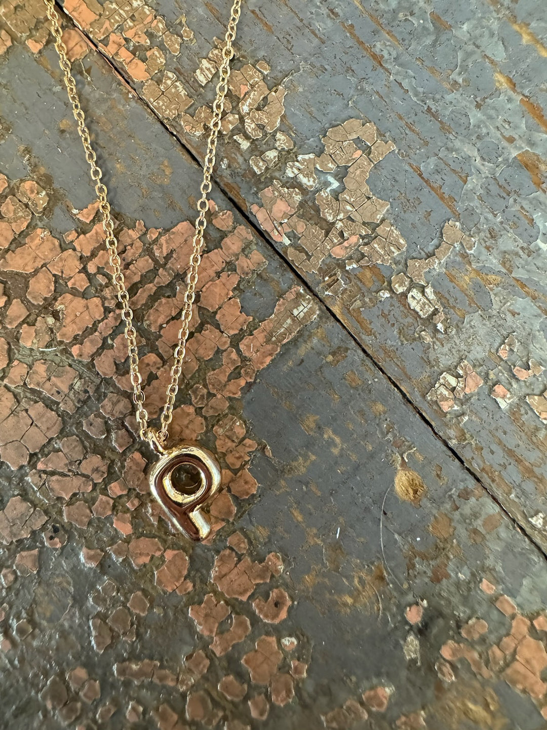 BUBBLE INITIAL NECKLACE