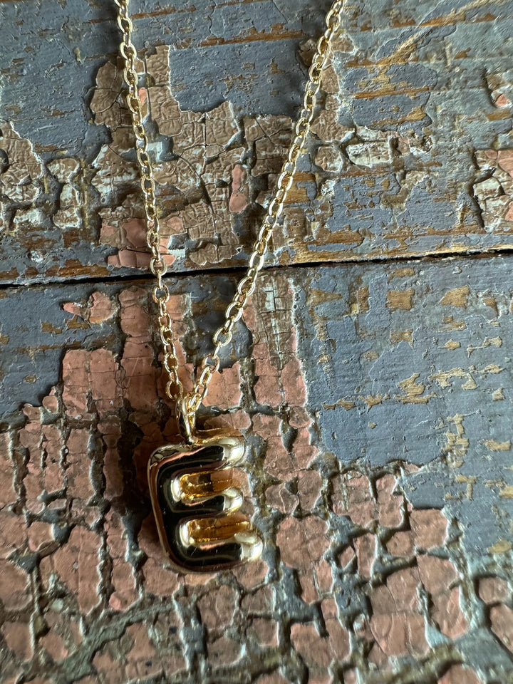 BUBBLE INITIAL NECKLACE