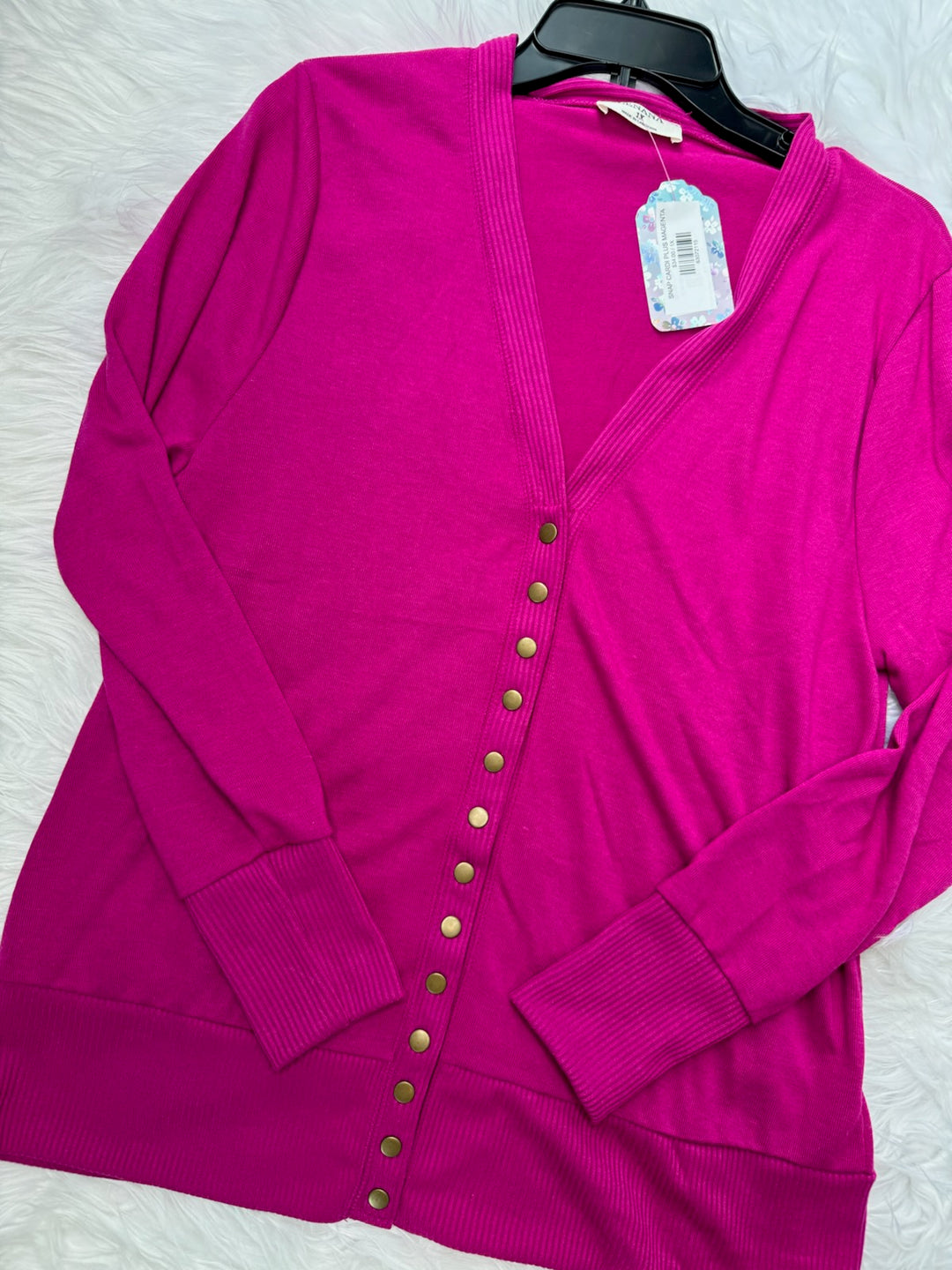 SNAP CARDI PLUS MAGENTA