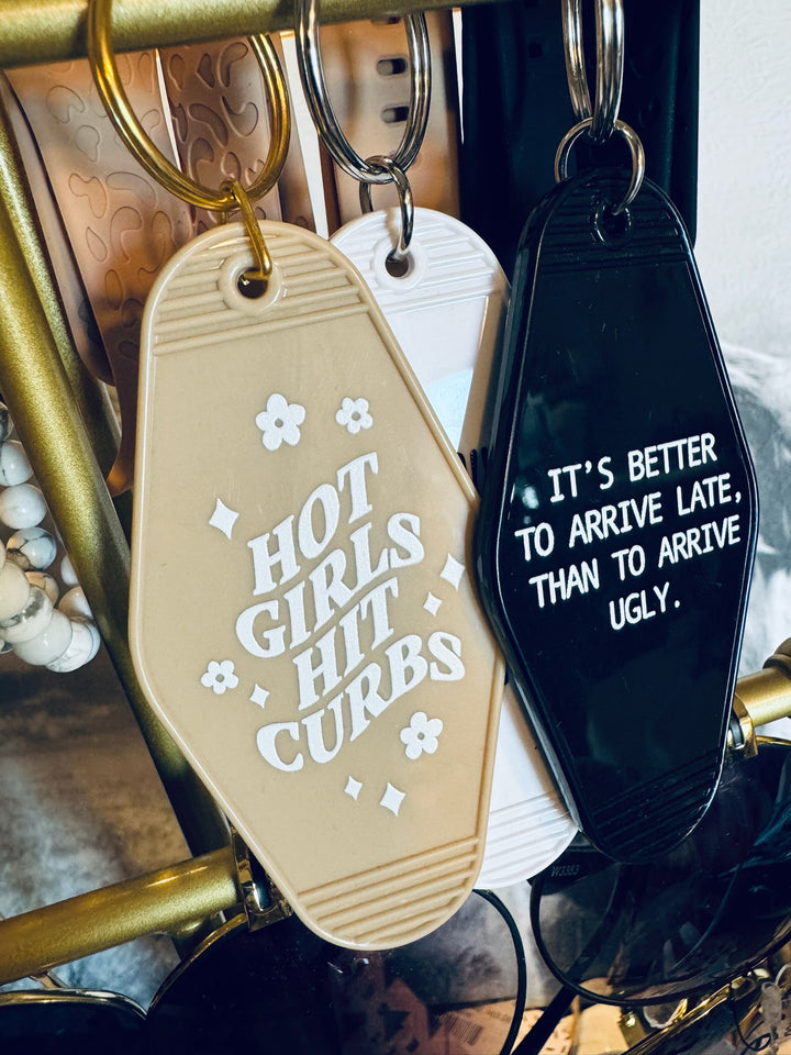 HOT GIRLS HIT CURBS KEYCHAIN