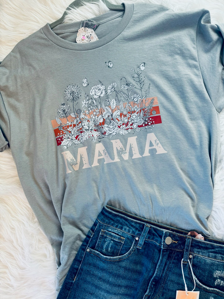 MAMA FLOWERS GRAPHIC TEE