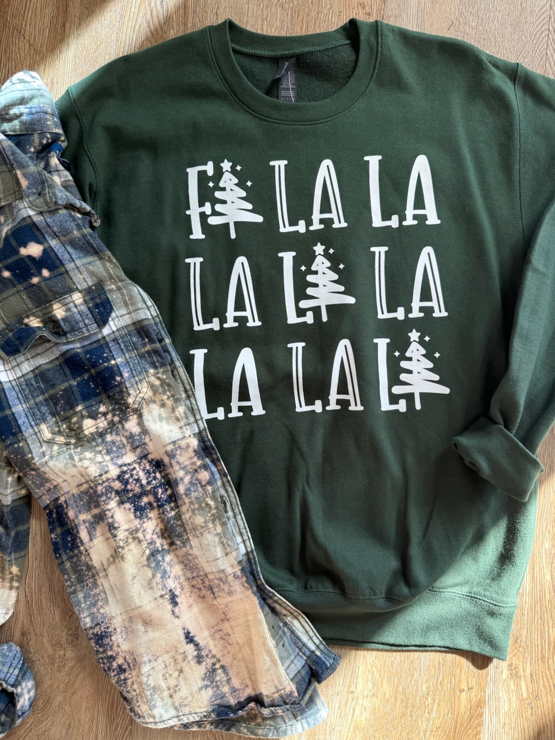 FA LA LA CREWNECK IN GREEN