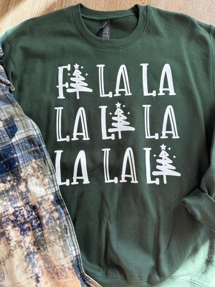 FA LA LA CREWNECK IN GREEN