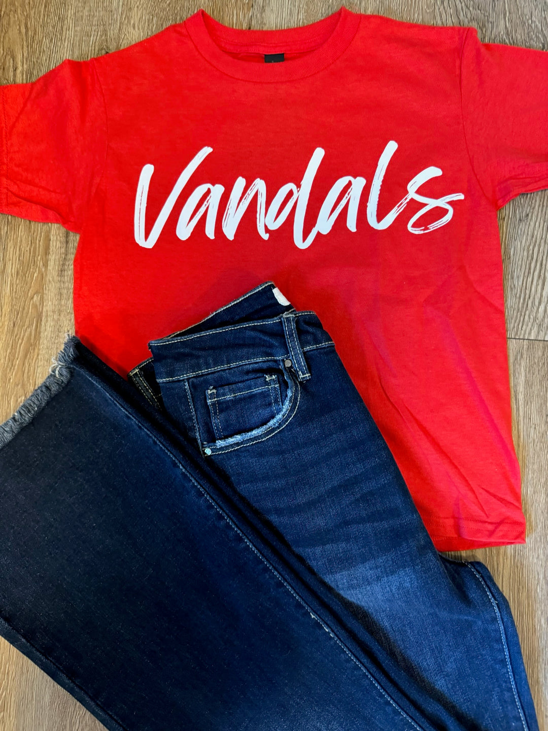 "VANDALS" ON RED ADULT TEE PRE-ORDER