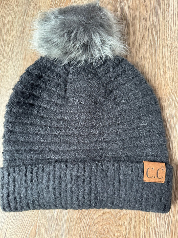 CC ULTRA SOFT FUR BEANIE BLK