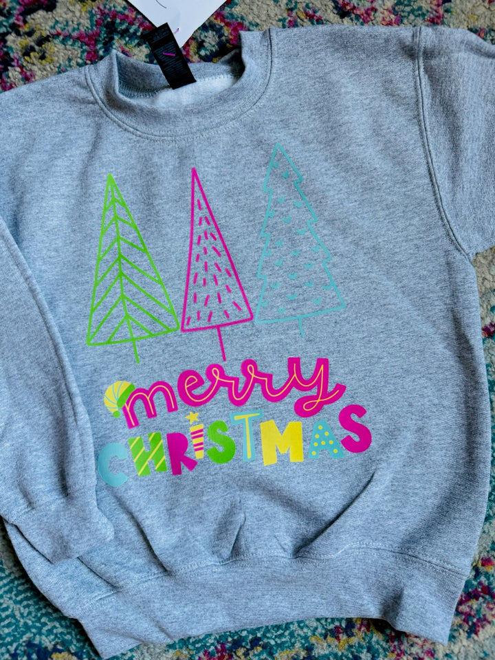 NEON MERRY CHRISTMAS KIDS CREWNECK PRE-ORDER