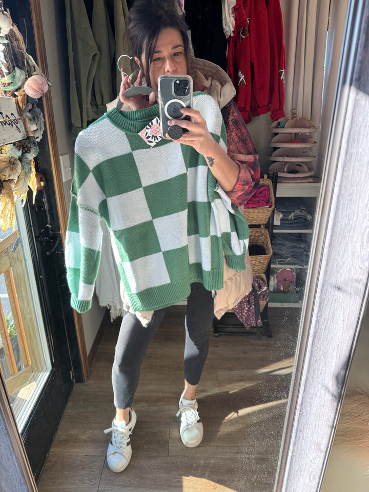 CHECKED OUT SWEATER