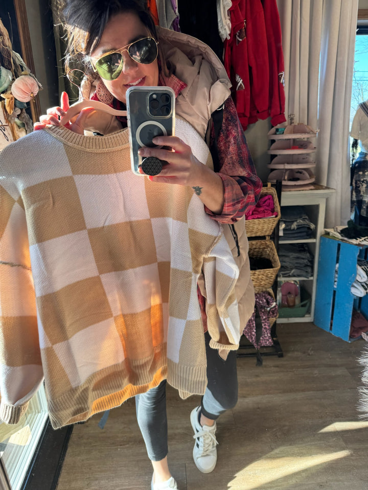 CHECKED OUT SWEATER