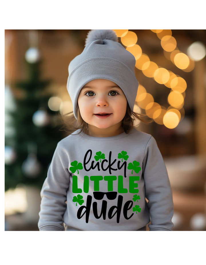 LUCKY LITTLE DUDE KIDS CREW/TEE