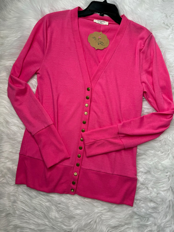 SNAP CARDI FUCHSIA