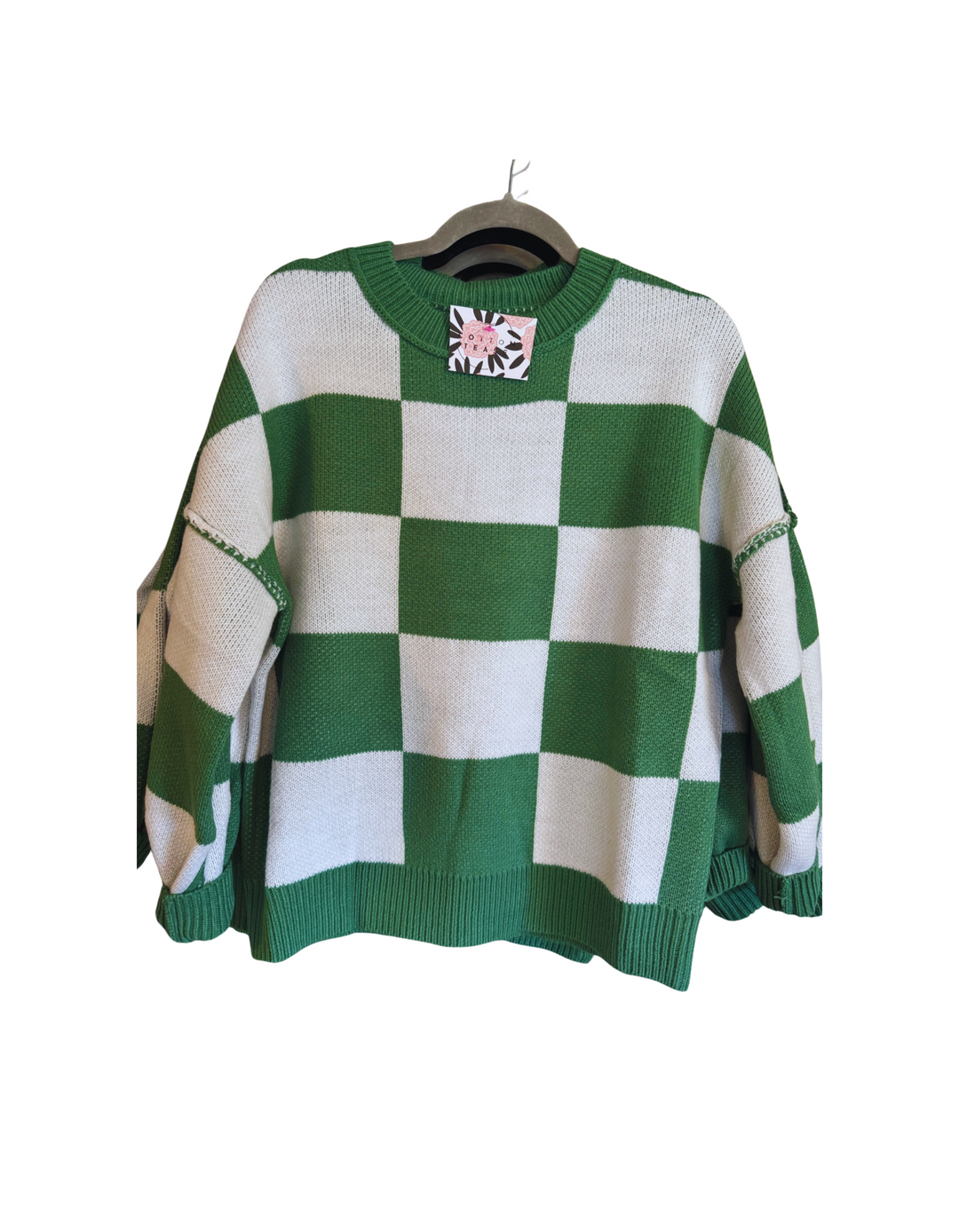 CHECKED OUT SWEATER