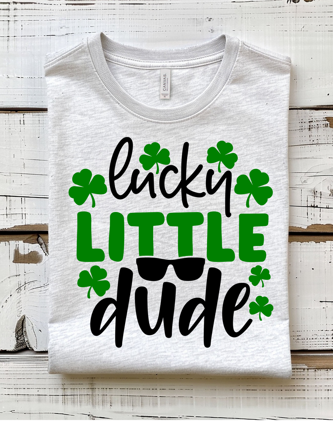 LUCKY LITTLE DUDE KIDS CREW/TEE