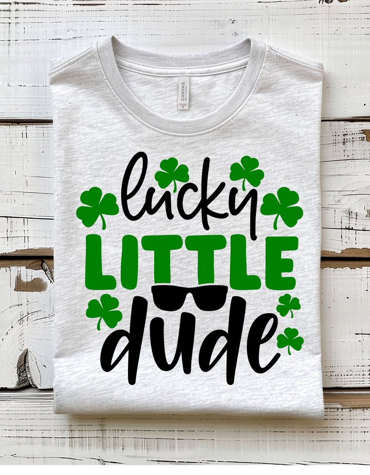LUCKY LITTLE DUDE KIDS CREW/TEE