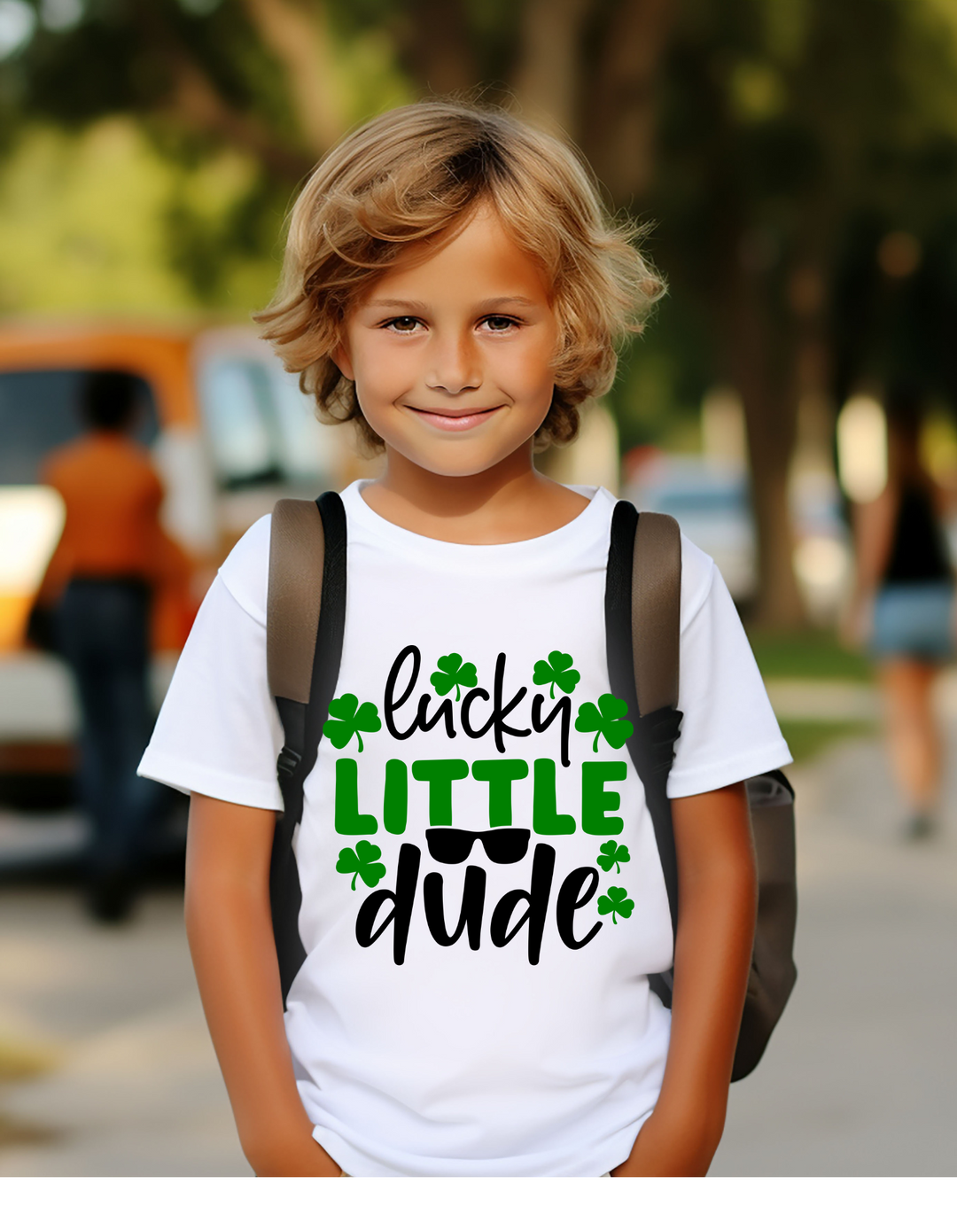 LUCKY LITTLE DUDE KIDS CREW/TEE