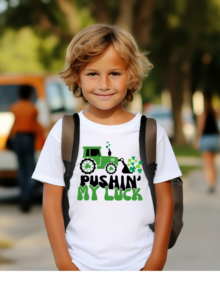 PUSHIN MY LUCK CREW/TEE
