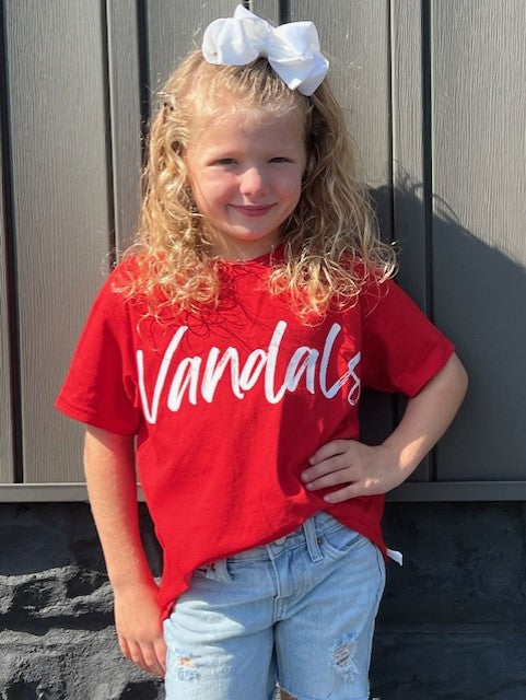 "VANDALS" ON RED KIDS TEE PRE-ORDER