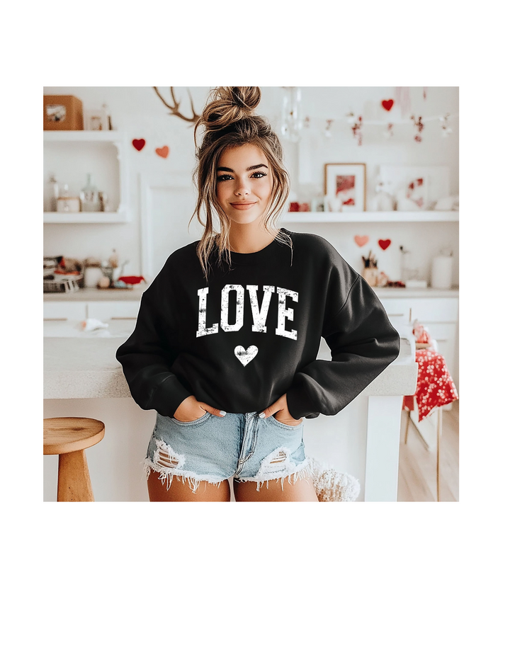 LOVE IN WHITE VDAY ADULT CREWNECK PRE-ORDER