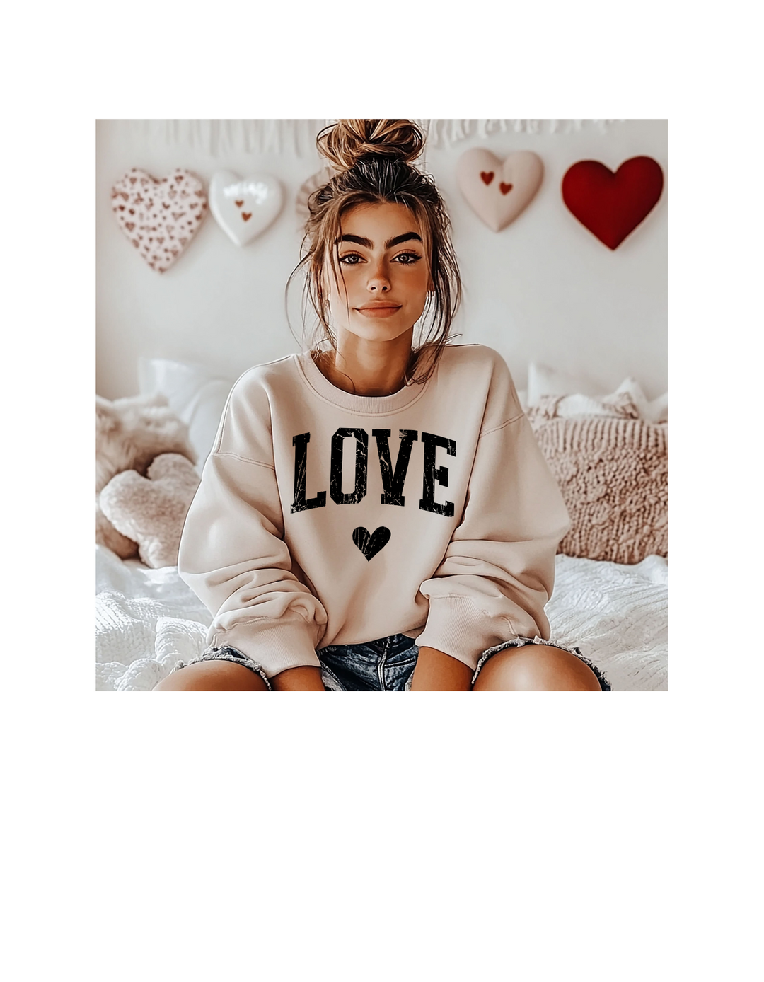 LOVE IN BLACK VDAY ADULT CREWNECK PRE-ORDER