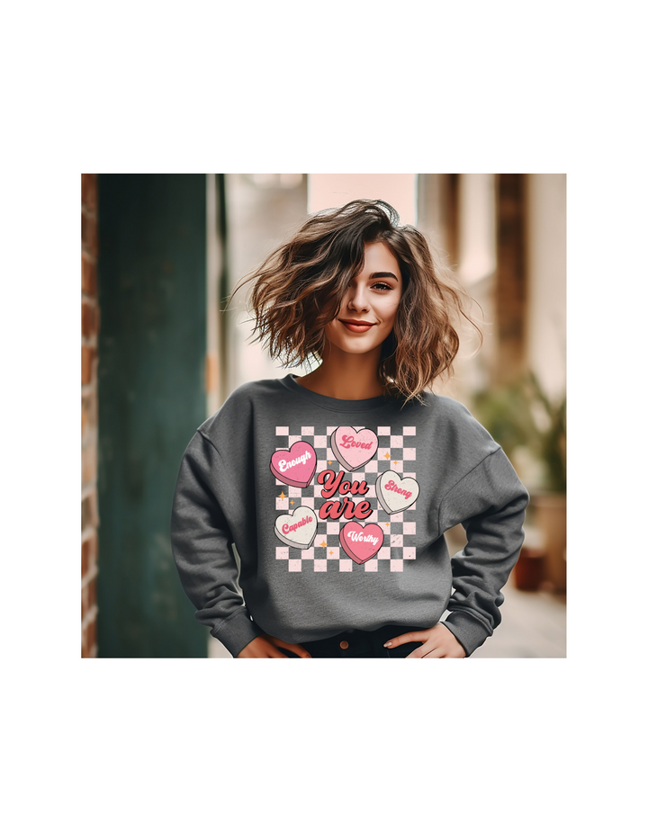 CANDY HEARTS ADULT CREWNECK PRE-ORDER