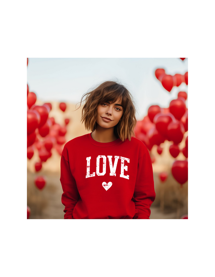 LOVE IN WHITE VDAY ADULT CREWNECK PRE-ORDER