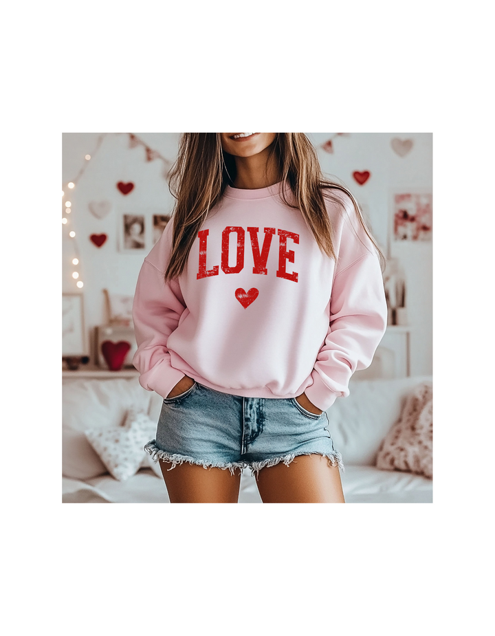 LOVE IN RED VDAY ADULT CREWNECK PRE-ORDER