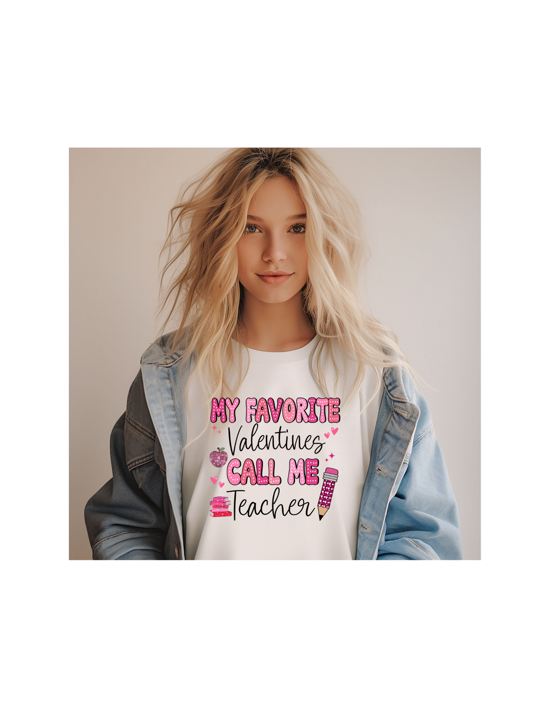 TEACHER LOVE VDAY ADULT CREWNECK PRE-ORDER